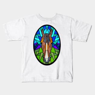 Stained Glass Horse Kids T-Shirt